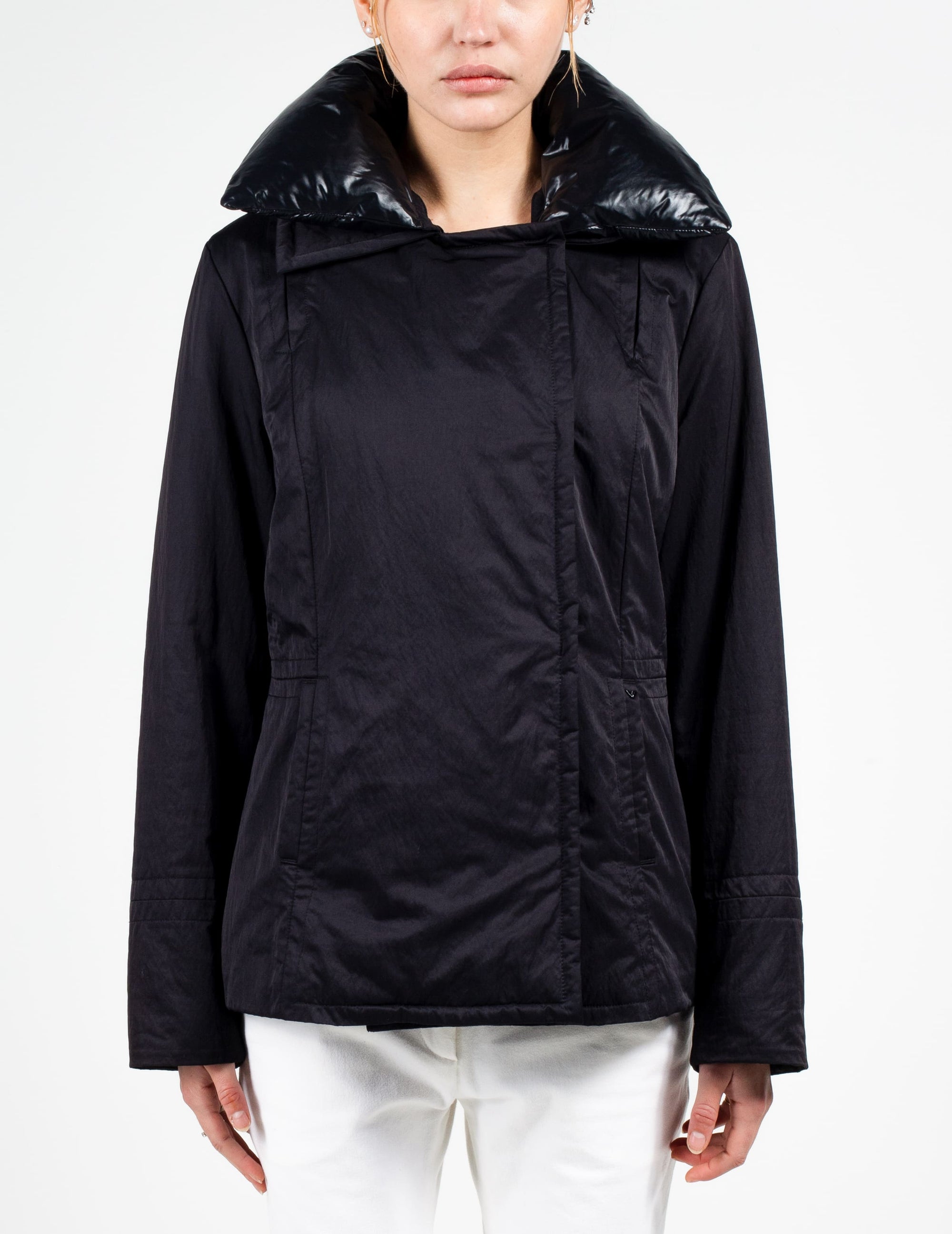 Front View of Armani Puffer Collar Jacket