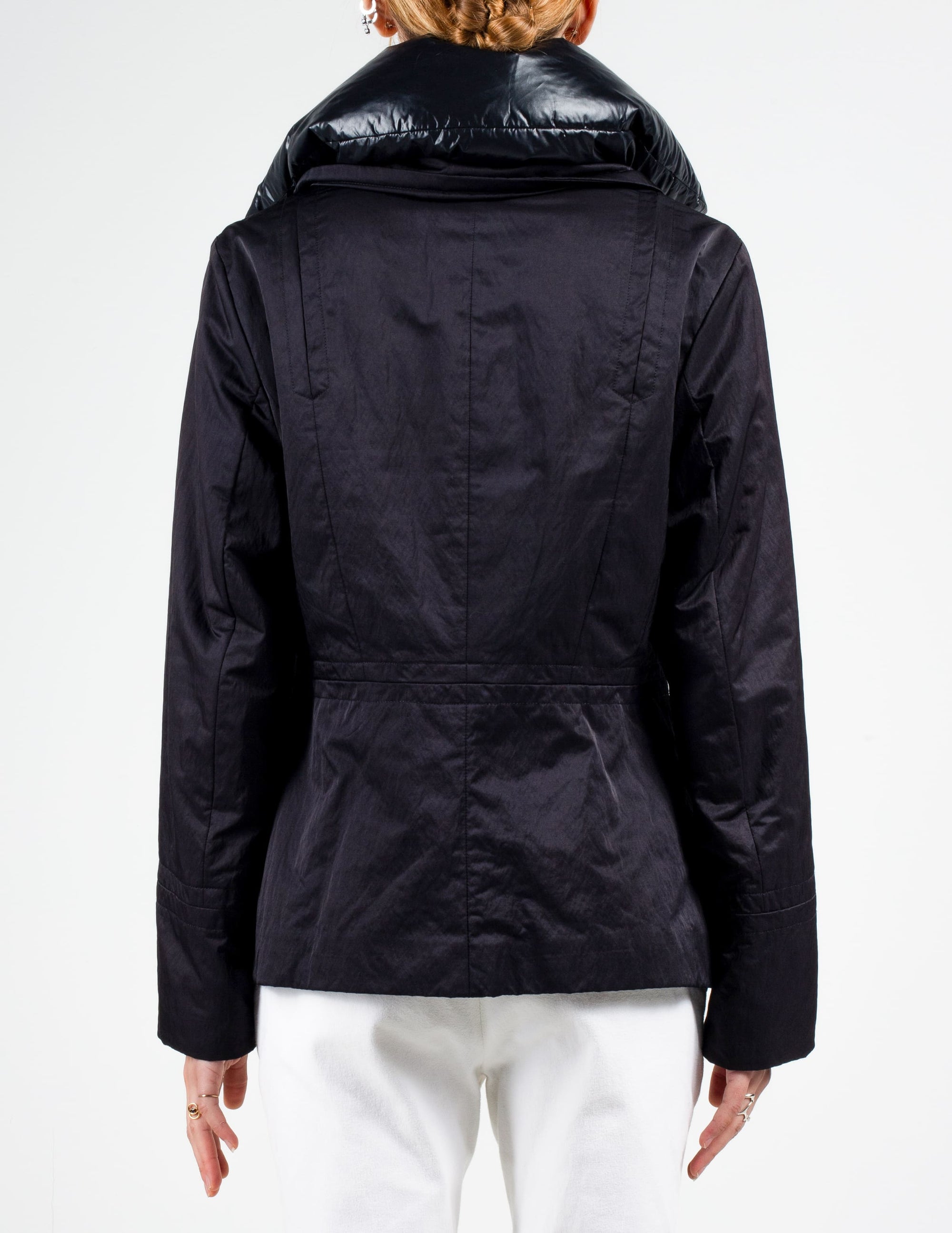 Back View of Armani Puffer Collar Jacket