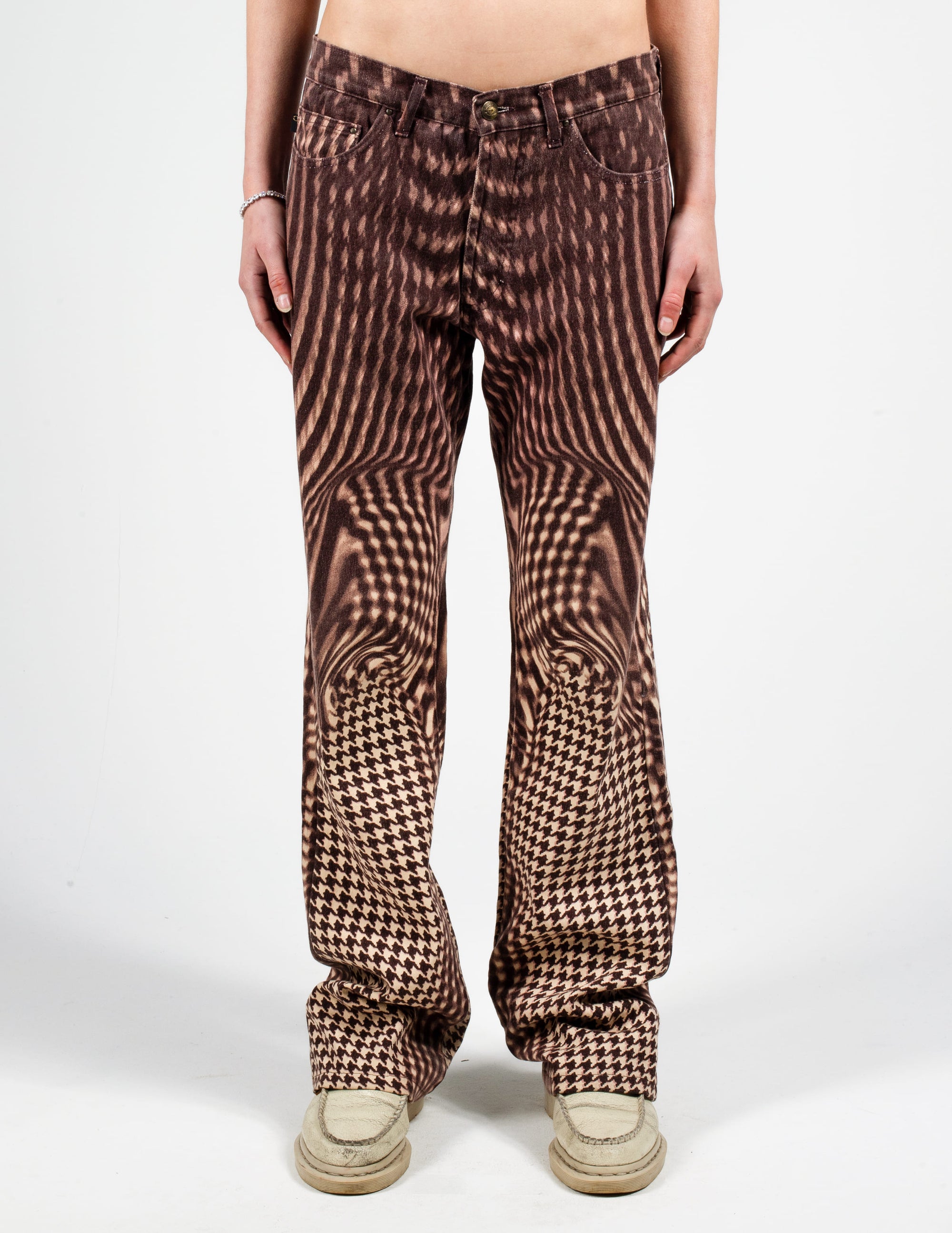 Front View of Just Cavalli Optical Print Pants