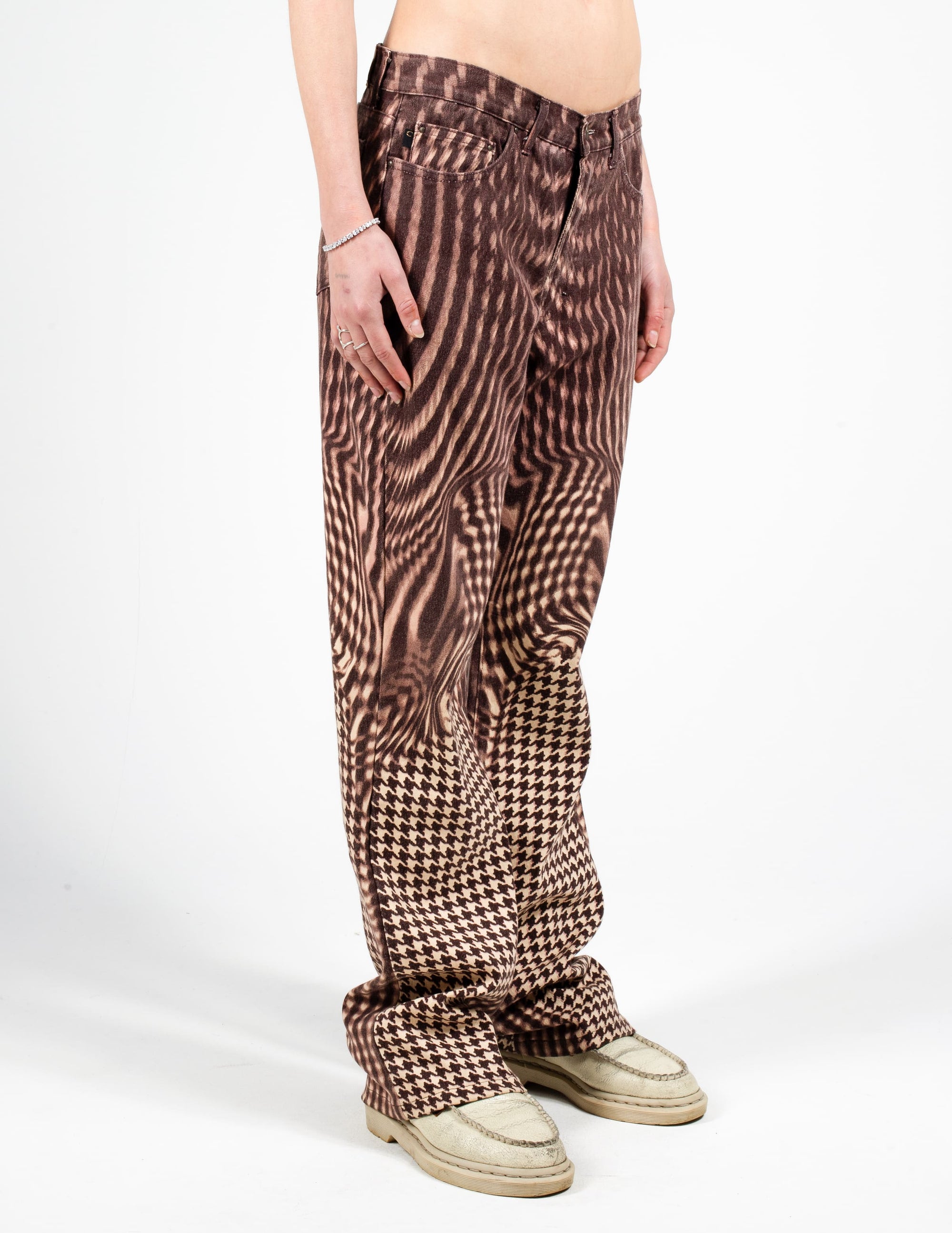 Side View of Just Cavalli Optical Print Pants