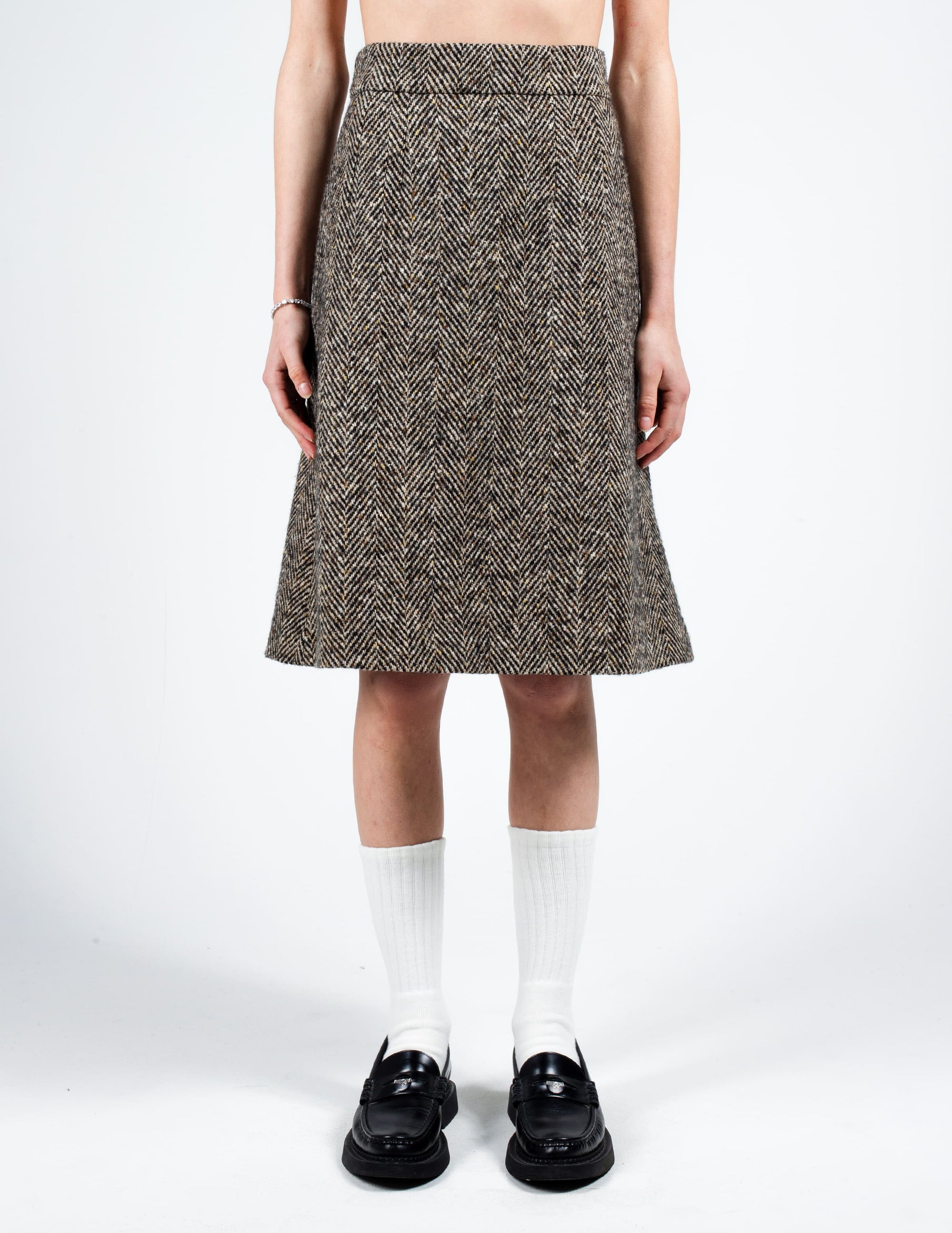 Front View of Dolce & Gabbana Wool Skirt