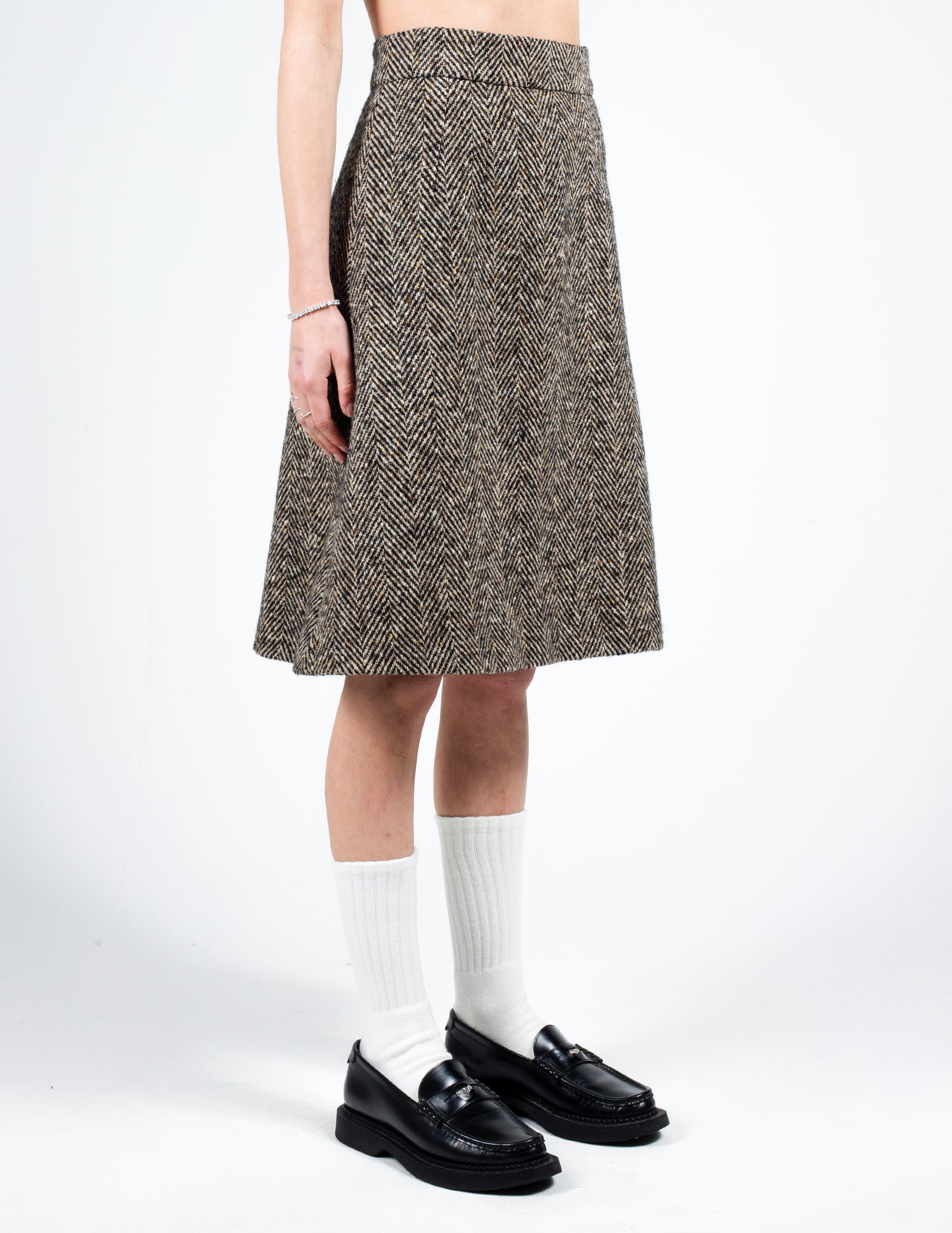 Side View of Dolce & Gabbana Wool Skirt