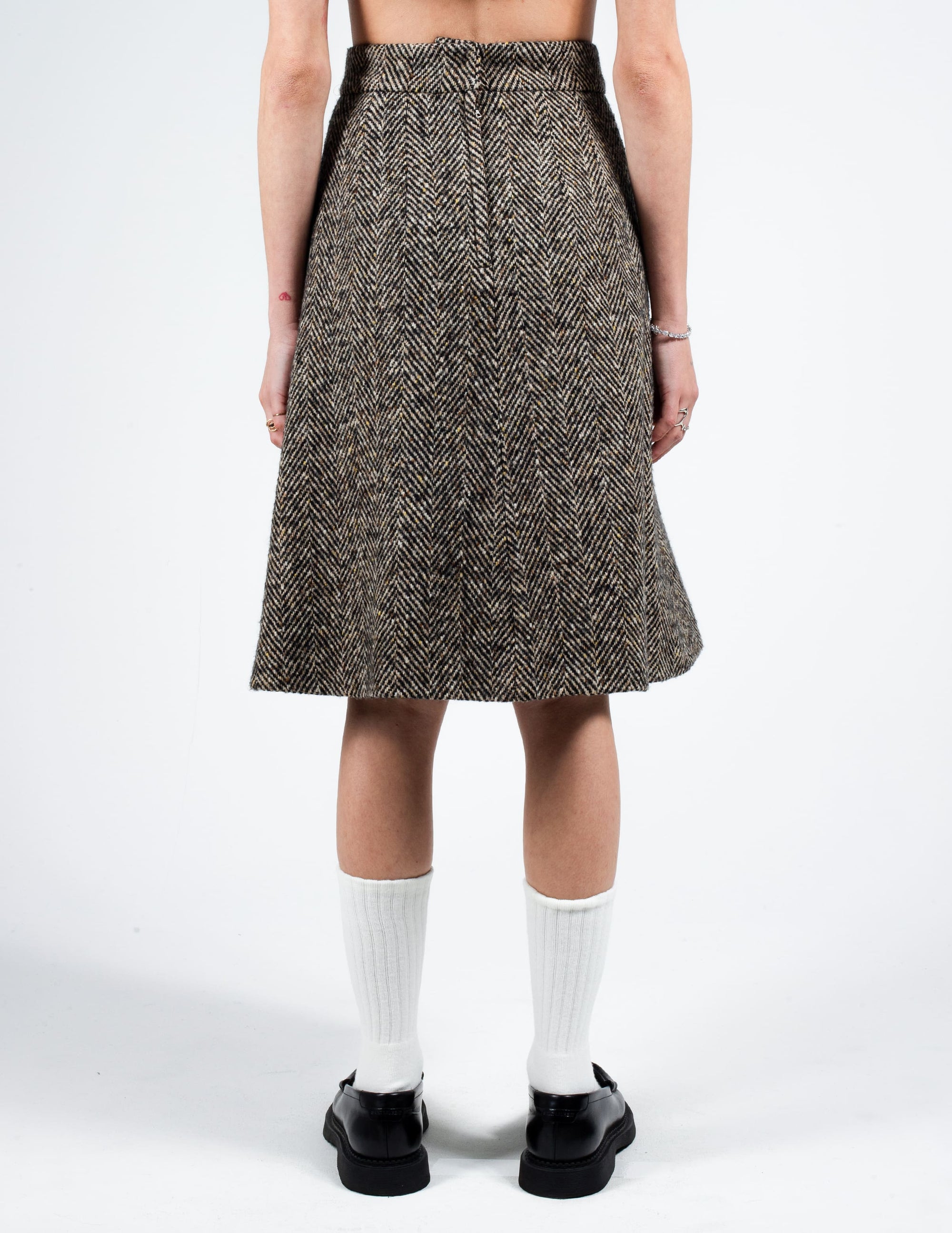 Back View of Dolce & Gabbana Wool Skirt