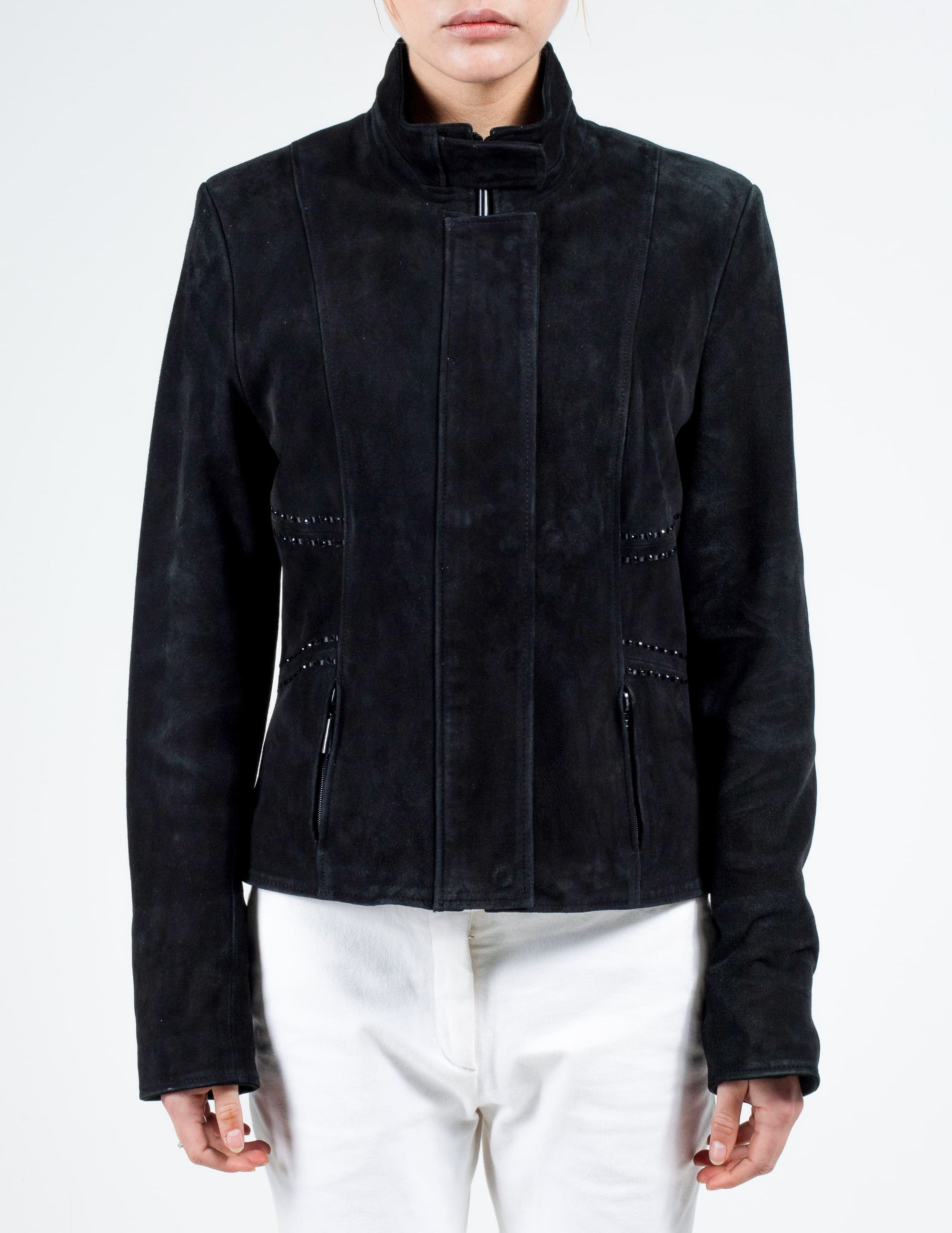 Front View of Dolce & Gabbana Suede Jacket