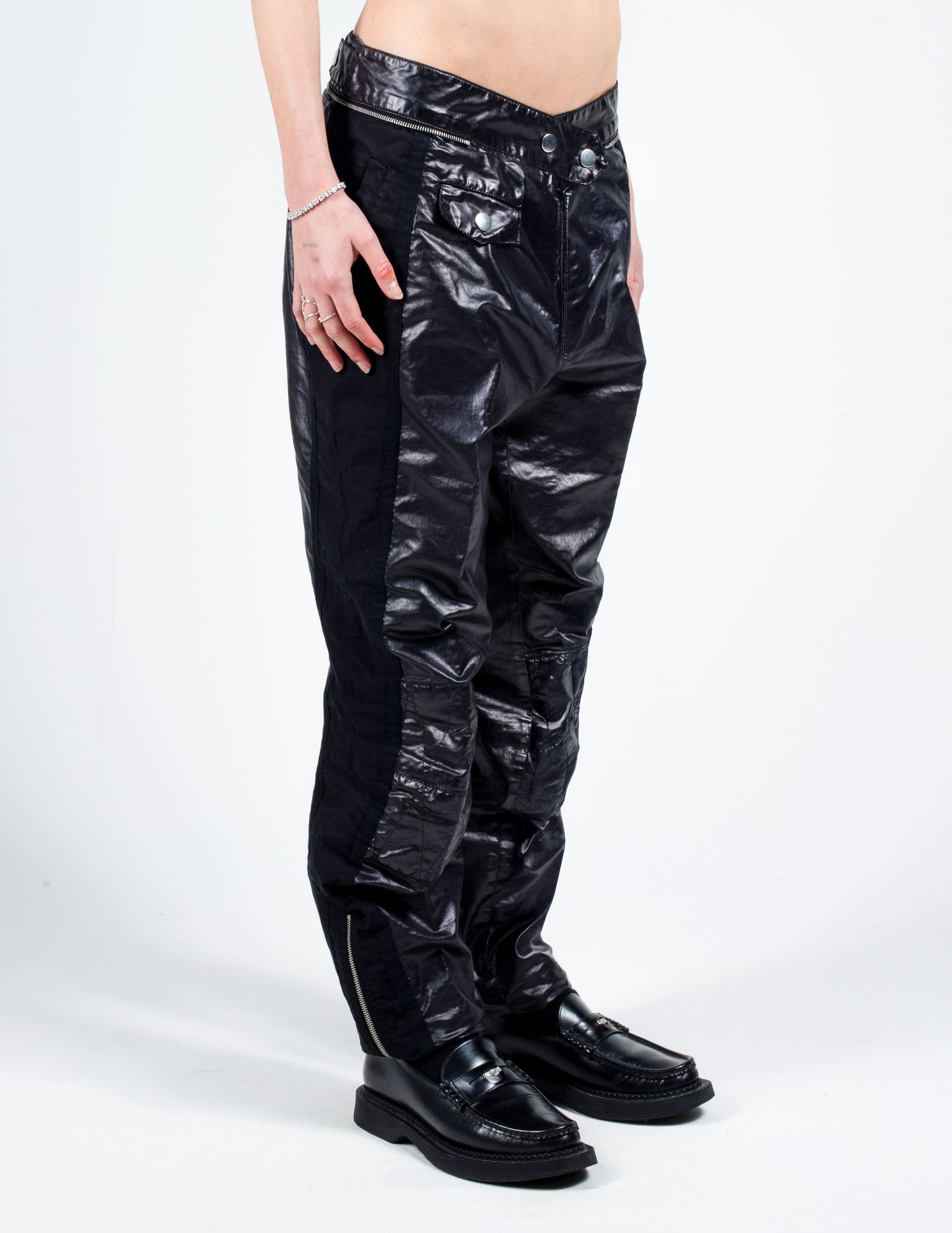 Side View of Dries Van Noten AW20 Biker Trousers