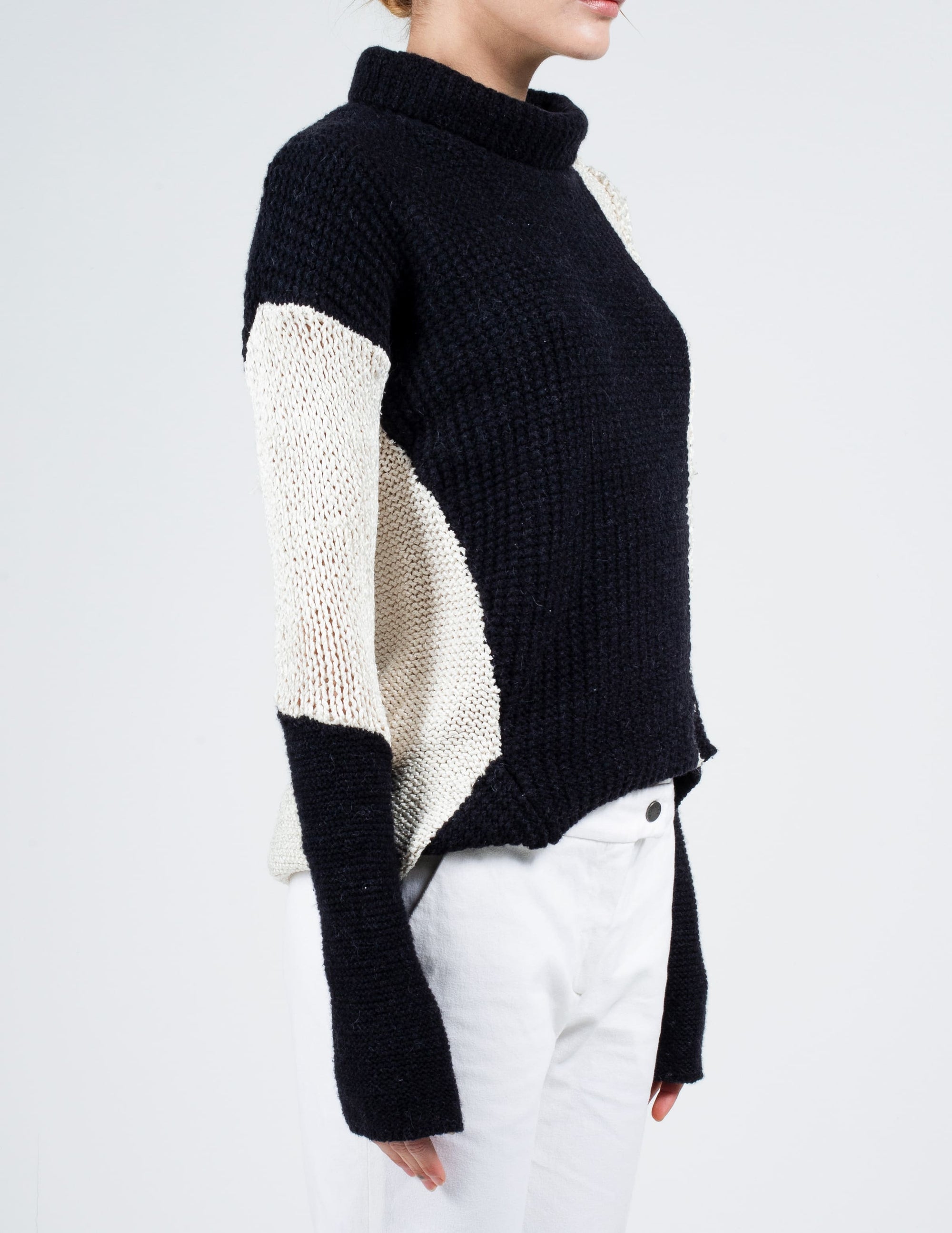 Side View of Helmut Lang Asymmetric Panel  Knit