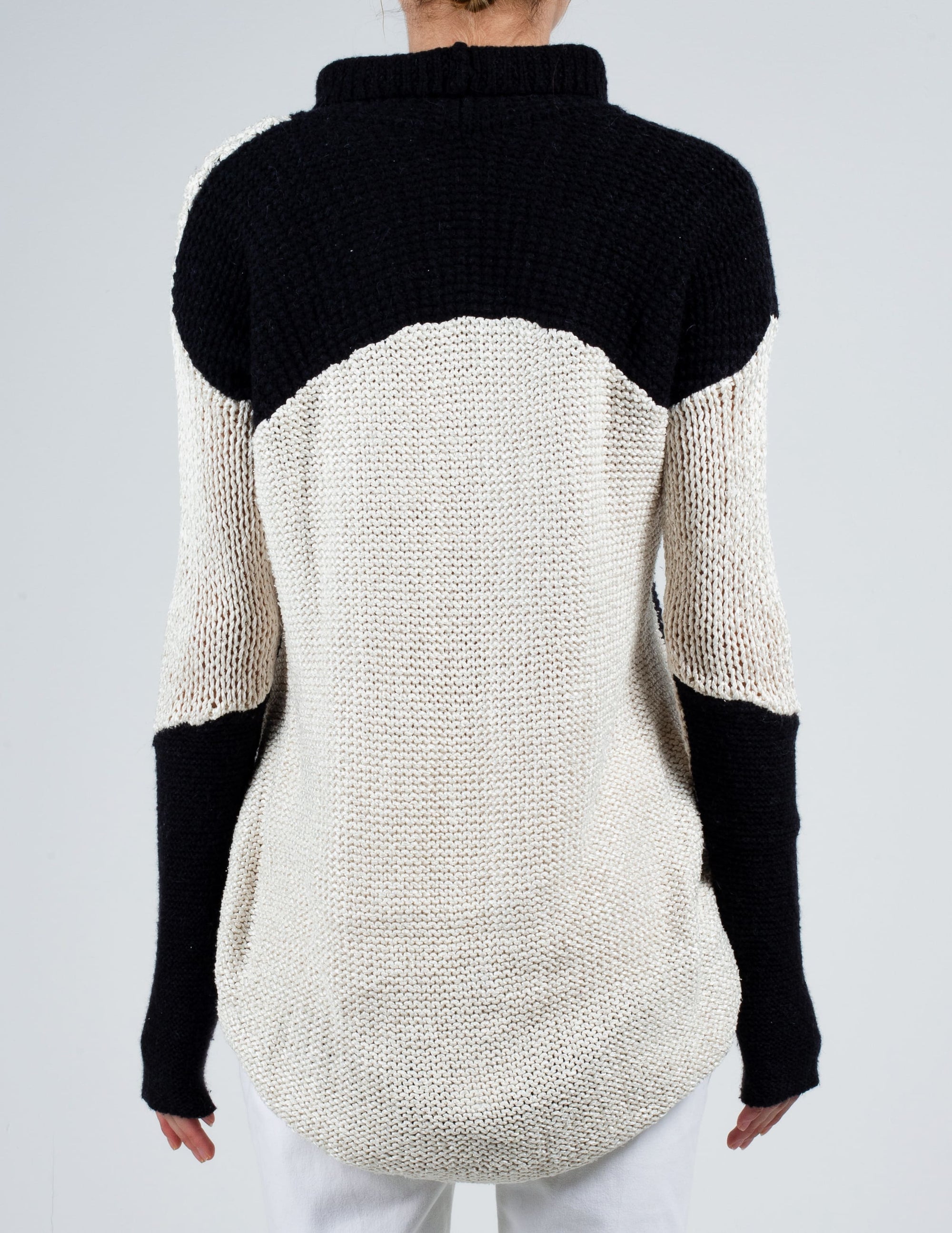 Back View of Helmut Lang Asymmetric Panel  Knit