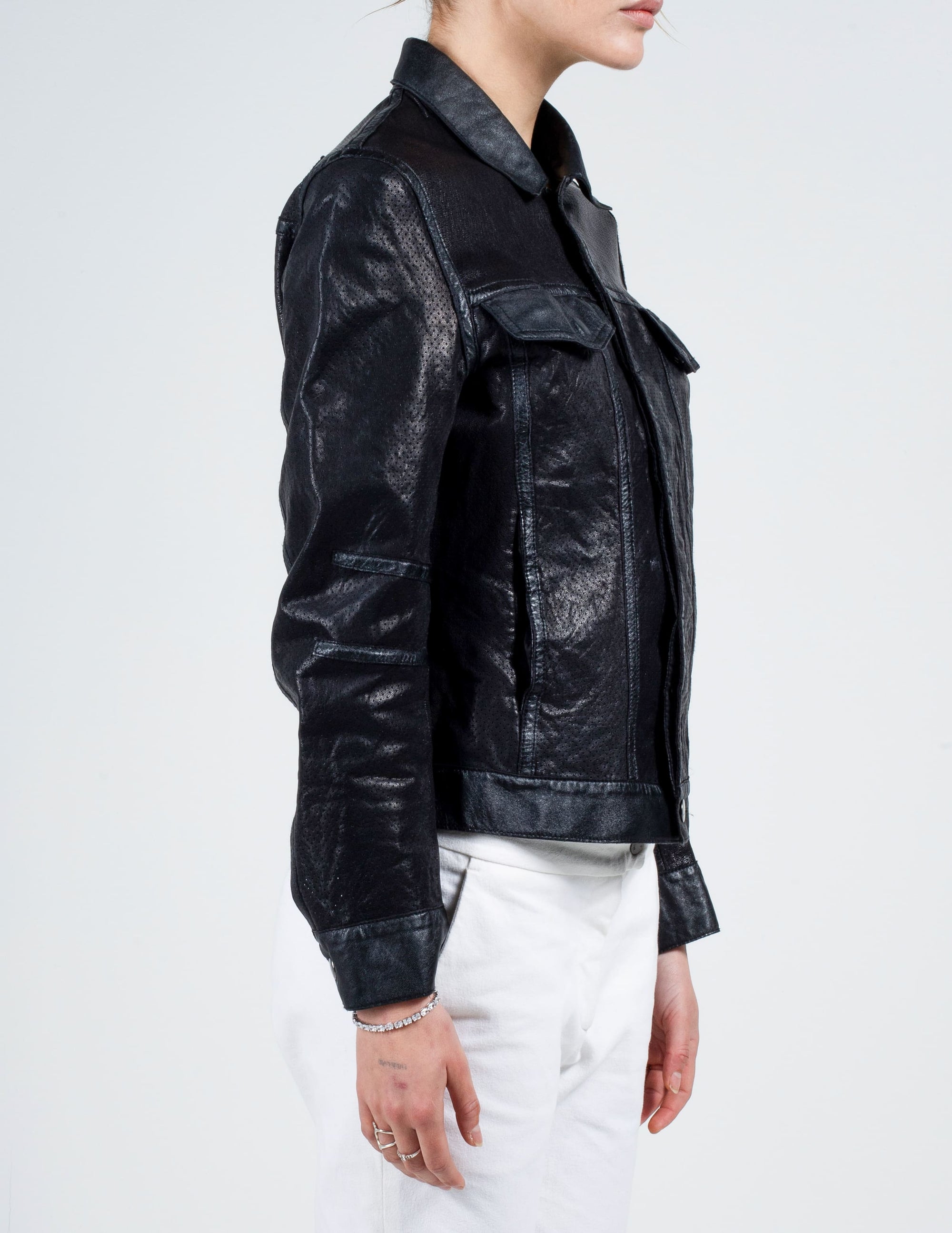 Side View of Helmut Lang Lambskin Jacket