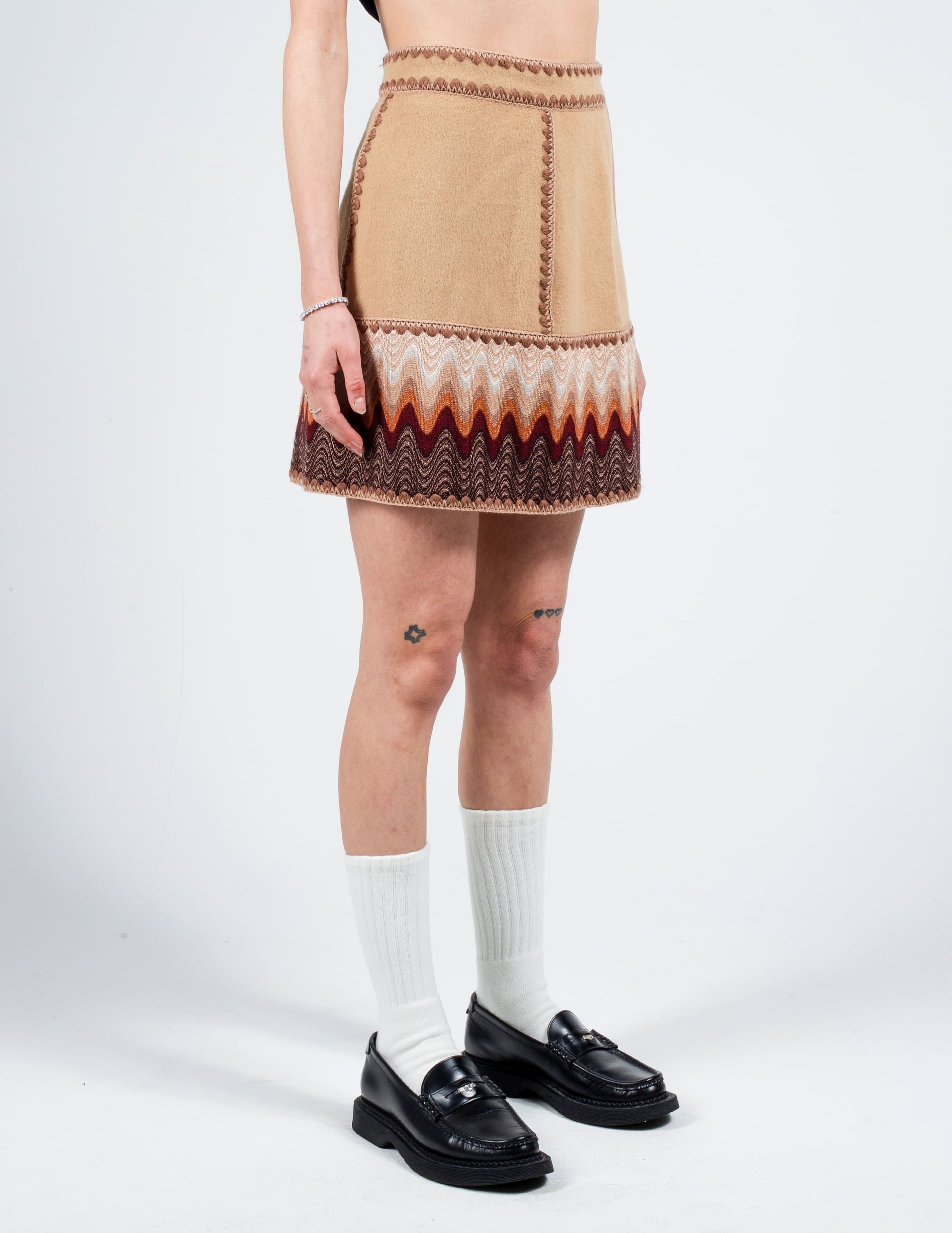 Side View of Missoni Wool Skirt