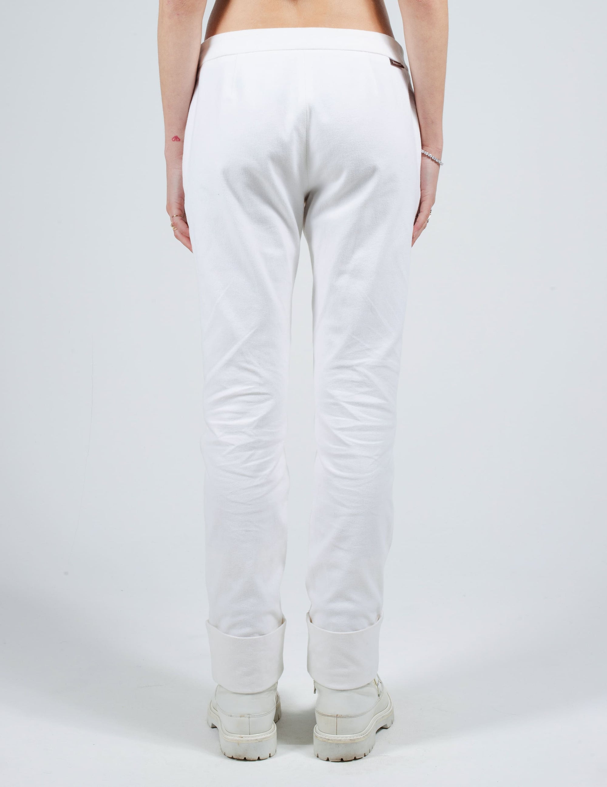 Back View of White Moncler Trousers