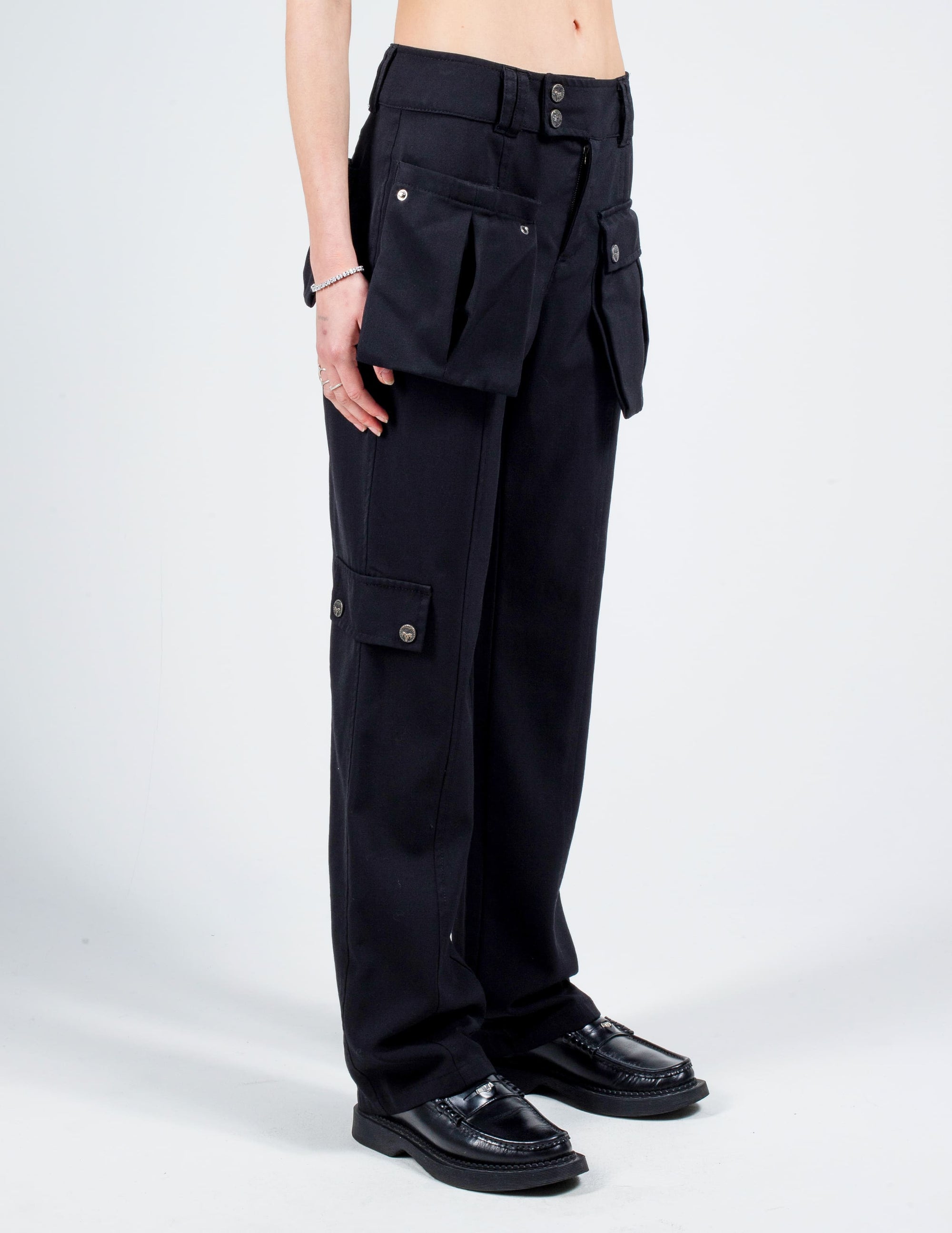 Side View of Moschino Cargo Trousers