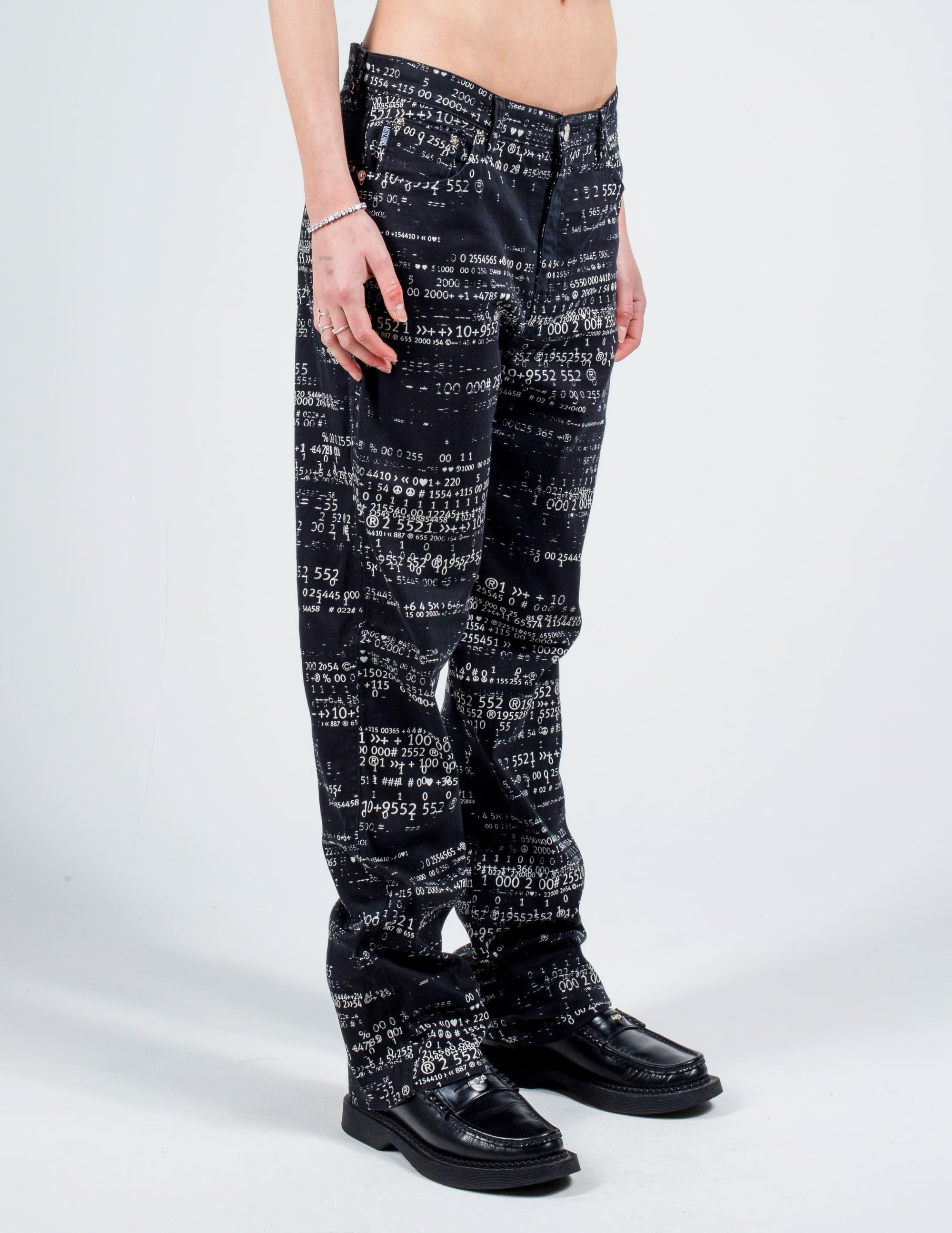 Side View of Moschino Digital Print Pants