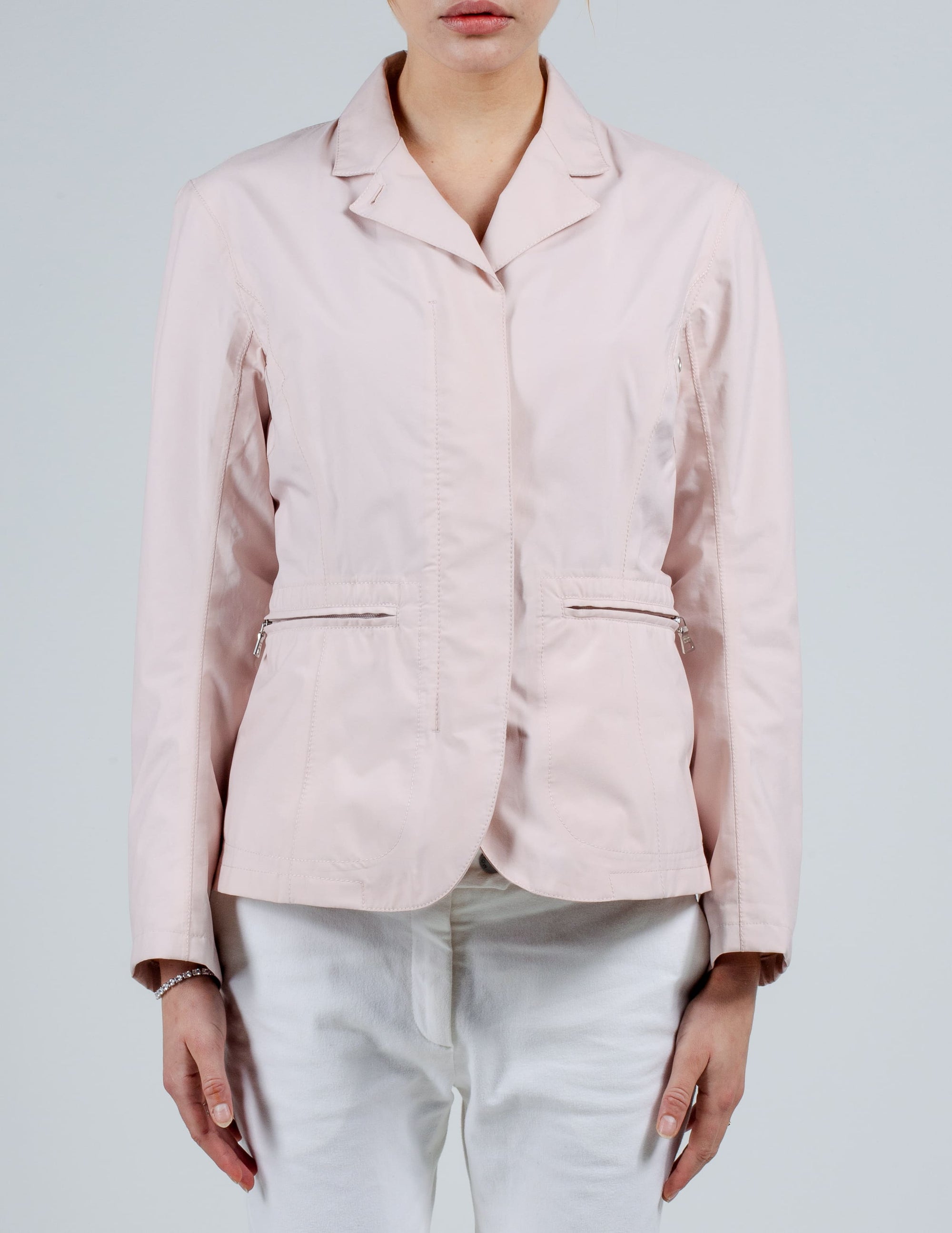 Front View of Pink Prada Nylon Blazer