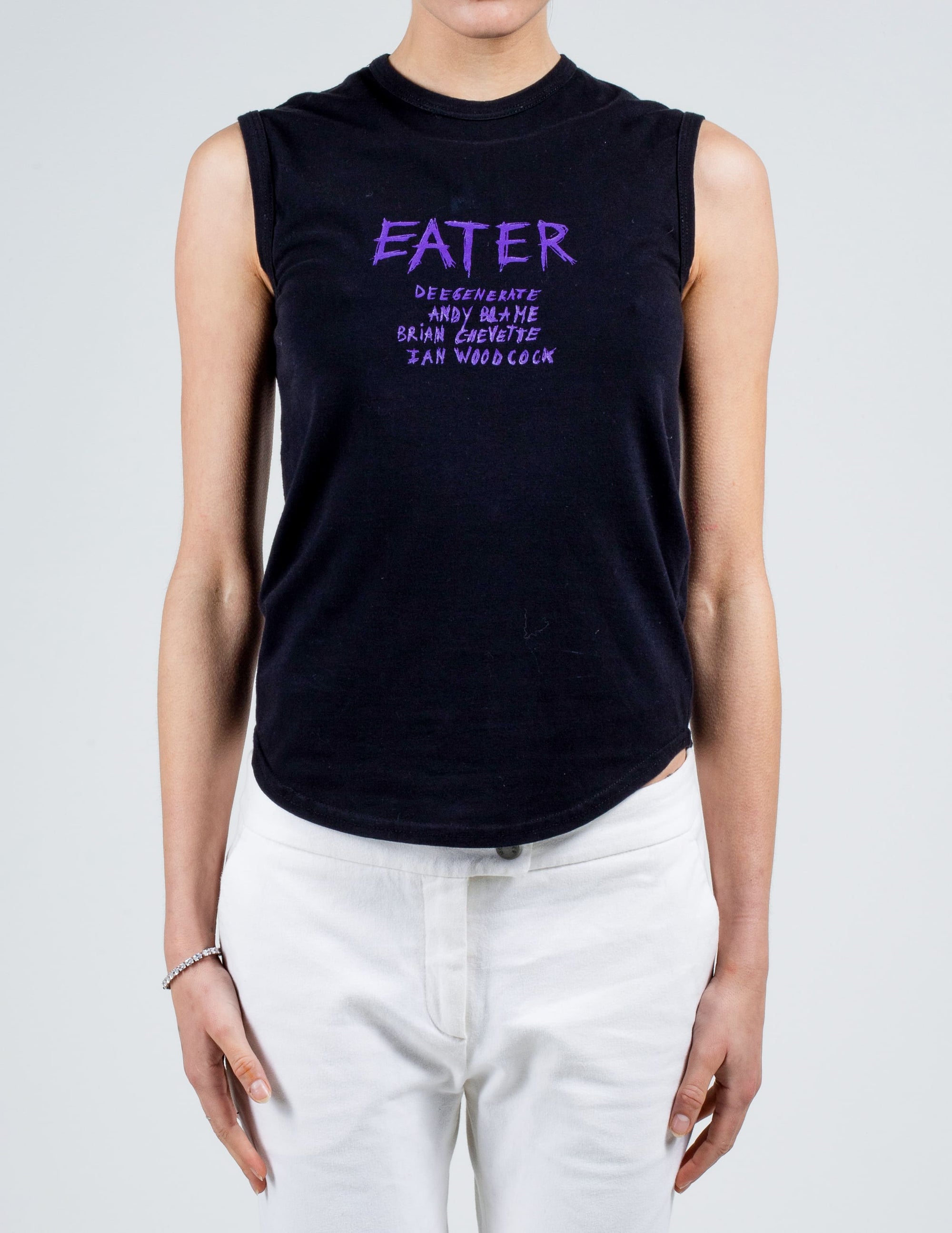 Front View of Raf Simons AW97 Eater Sleeveless T-Shirt